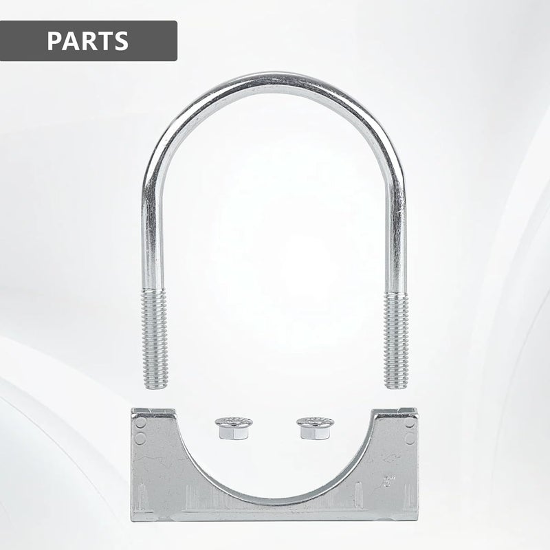LCGP 1.75" Heavy Duty U Bolt Clamps Saddle Type Anti-corrosion 2 Pack Muffler Clamps - Image 4